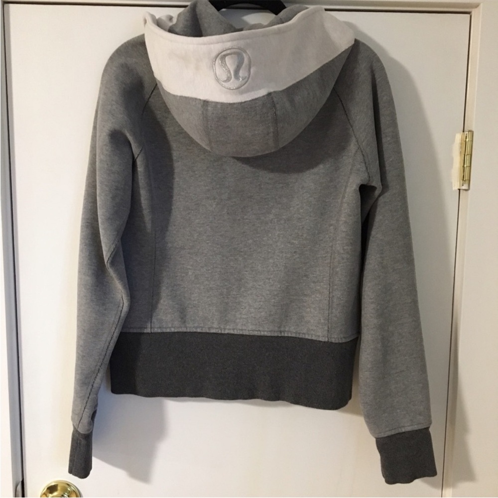 Lululemon Women’s Gray and White Scuba Hoodie Size 6 - Picture 2 of 6